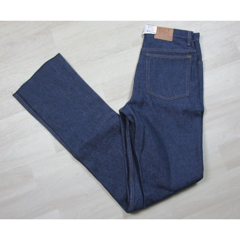Vintage 80s Plain Pockets Unhemmed Jeans Mens (32x41) JC Penney Cotton Deadstock